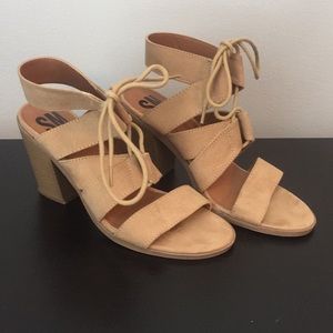 Strappy Tan Wedges